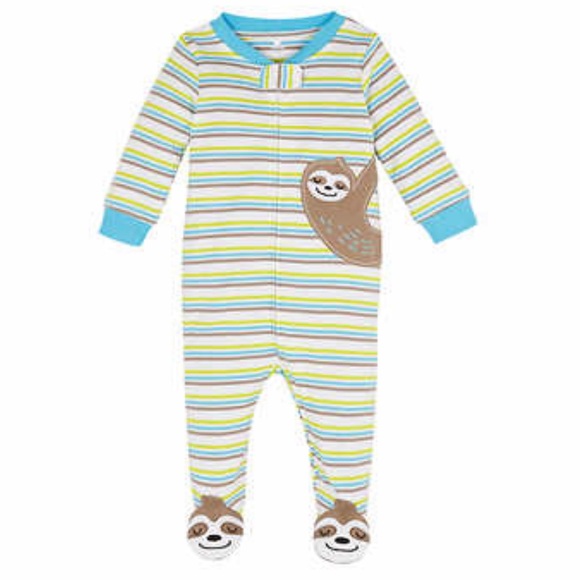 Koala Baby Infant 3-pack Coverall, Sloth      6M Footed - Picture 4 of 4